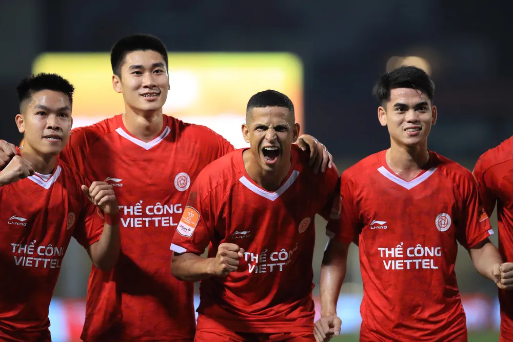 Viettel FC đoạt vé vào bán kết Cúp quốc gia 2025-2026. ẢNH: MINH HOÀNG