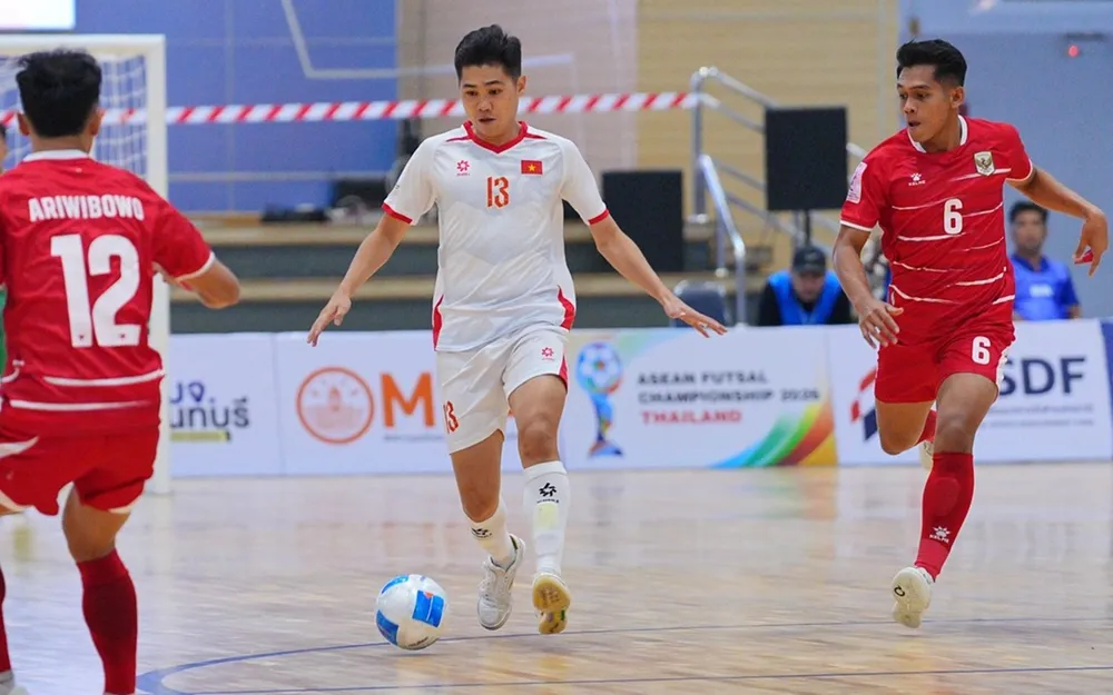 Đội tuyển futsal Việt Nam để thua đáng tiếc trước Indonesia. ẢNH: FAT