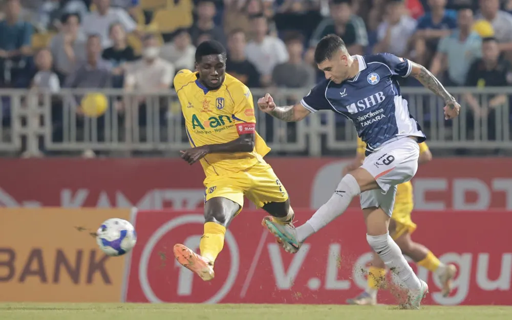 Đà Nẵng đón nhận thất bại trước chủ nhà SLNA. ẢNH: QUỲNH MAI 