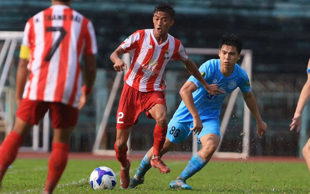 Các cầu thủ Long An tiếp tục kéo dài chuỗi thất bại của mình. ẢNH: VPF 
