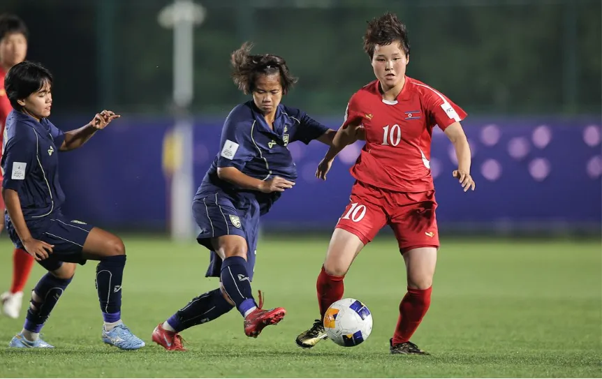 U17 nữ Thái Lan đánh rơi cơ hội giành quyền tham dự U17 nữ World Cup 2026. ẢNH: AFC