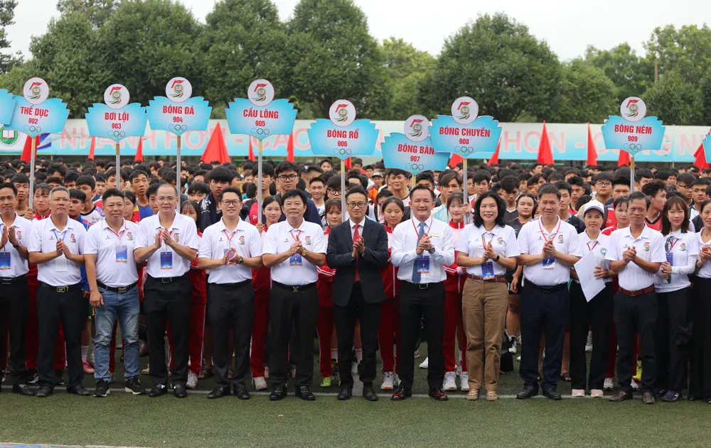 Trường Đại học TDTT TPHCM rộn ràng ngày hội tuyển sinh. ẢNH: TÂM HÀ
