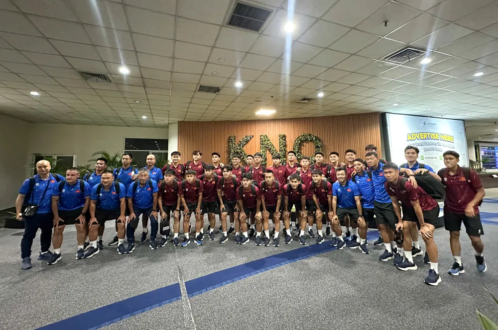 U19 Việt Nam đã đặt chân đến Medan (Indonesia) chuẩn bị tham dự Giải U19 Đông Nam Á 2026. ẢNH: NHẬT ĐOÀN 