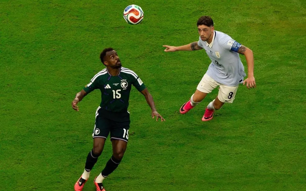 Saudi Arabia cầm hòa Uruguay ở trận ra quân World Cup 2026. ẢNH: SAFF 