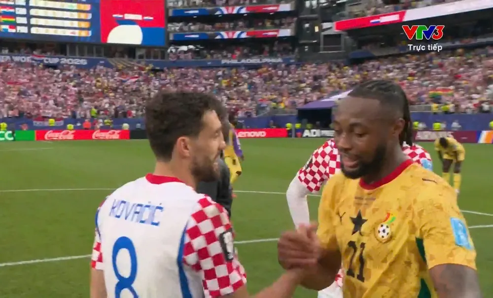 Croatia "nắm tay" Ghana vào vòng knock-out World Cup 2026. ẢNH: VTV 