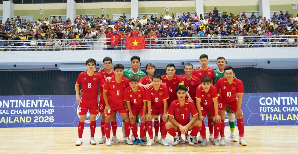 Futsal Việt Nam đoạt vị trí á quân tại Continental Championship 2026. ẢNH: PASO FUTSAL