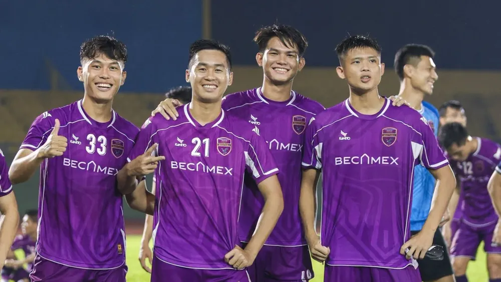 Becamex TPHCM đối diện với nhiều áp lực trong cuộc đua thăng hạng V-League. ẢNH: CLB 