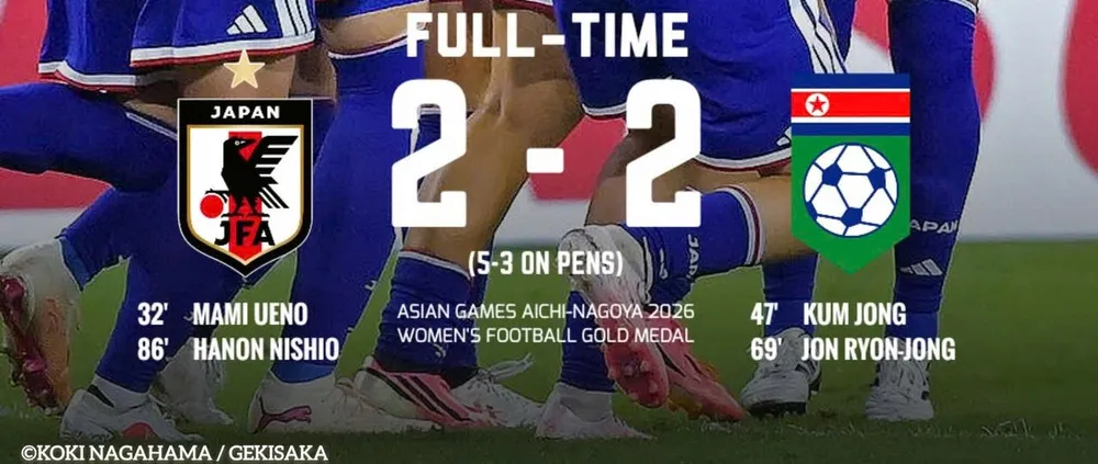 Bóng đá nữ Nhật Bản bảo vệ thành công ngôi hậu ASIAD. ẢNH: JFA