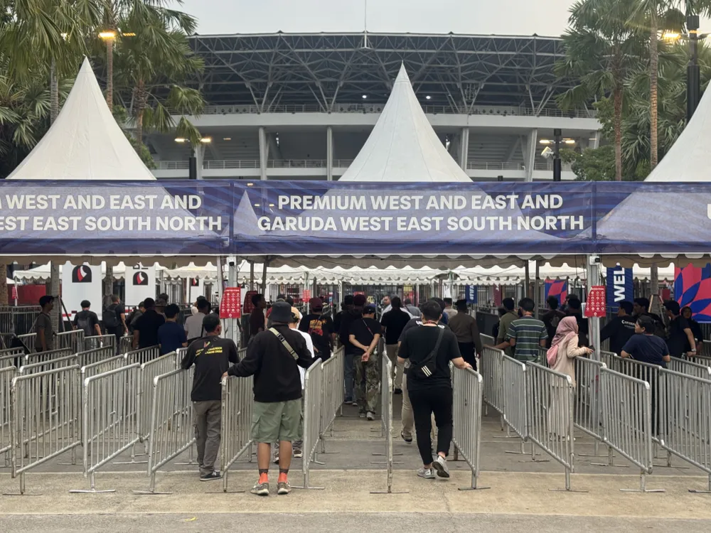Ban Tổ chức nước chủ nhà Indonesia triển khai công tác an ninh cho ngày bế mạc FIFA ASEAN Cup 2026. ẢNH: HỮU THÀNH