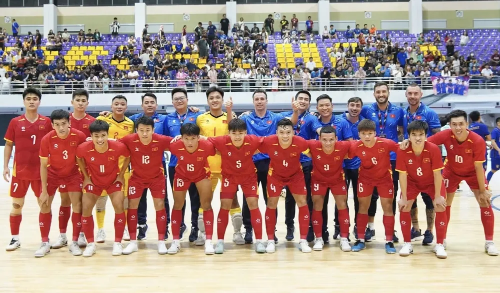 Đội tuyển futsal Việt Nam sẽ hội quân trở lại từ ngày 26-10 để chuẩn bị tham dự Đại hội Thể thao trong nhà và Võ thuật châu Á 2026. ẢNH: QUỐC KHANH