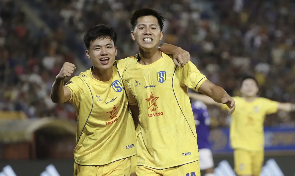 Các cầu thủ trẻ SLNA đang khởi đầu ấn tượng tại mùa giải 2026-2027. ẢNH: VPF 