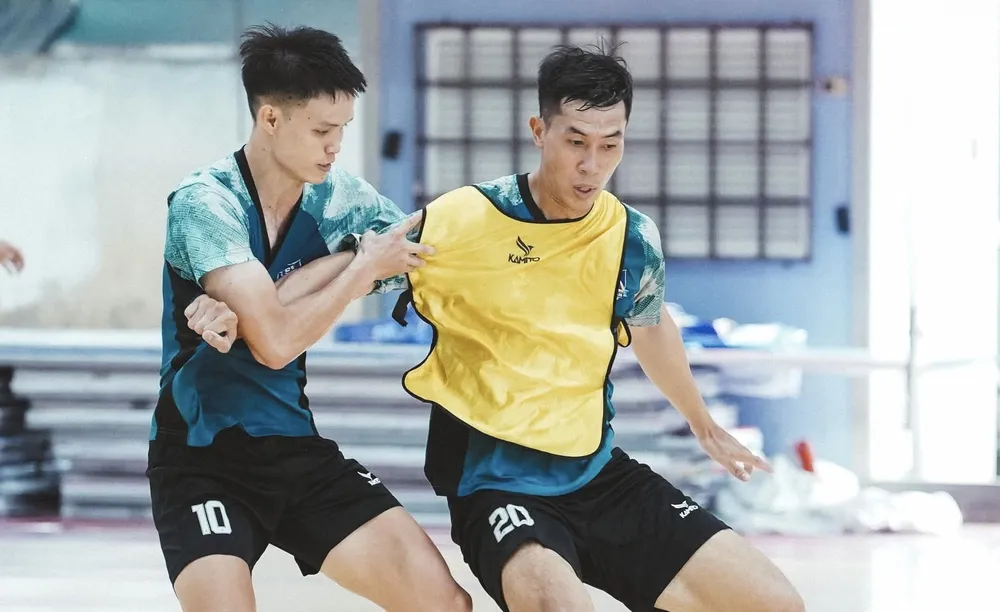 Đội chủ nhà futsal TPHCM đang tích cực chuẩn bị cho Đại hội Thể thao toàn quốc 2026. ẢNH: TÂM HÀ 
