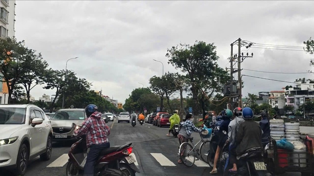  强风阻碍了多种交通工具的行驶方向。