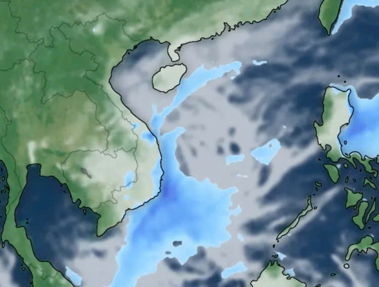 东海南面海域的低压区正带来降雨和恶劣天气。
