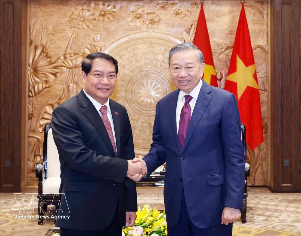 党中央总书记、国家主席苏林会见老挝万象市委书记、市人民议会主席阿沙庞通。