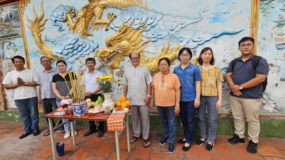温陵会馆举行放生池文物浮雕墙修复工程动工仪式。图：心雨