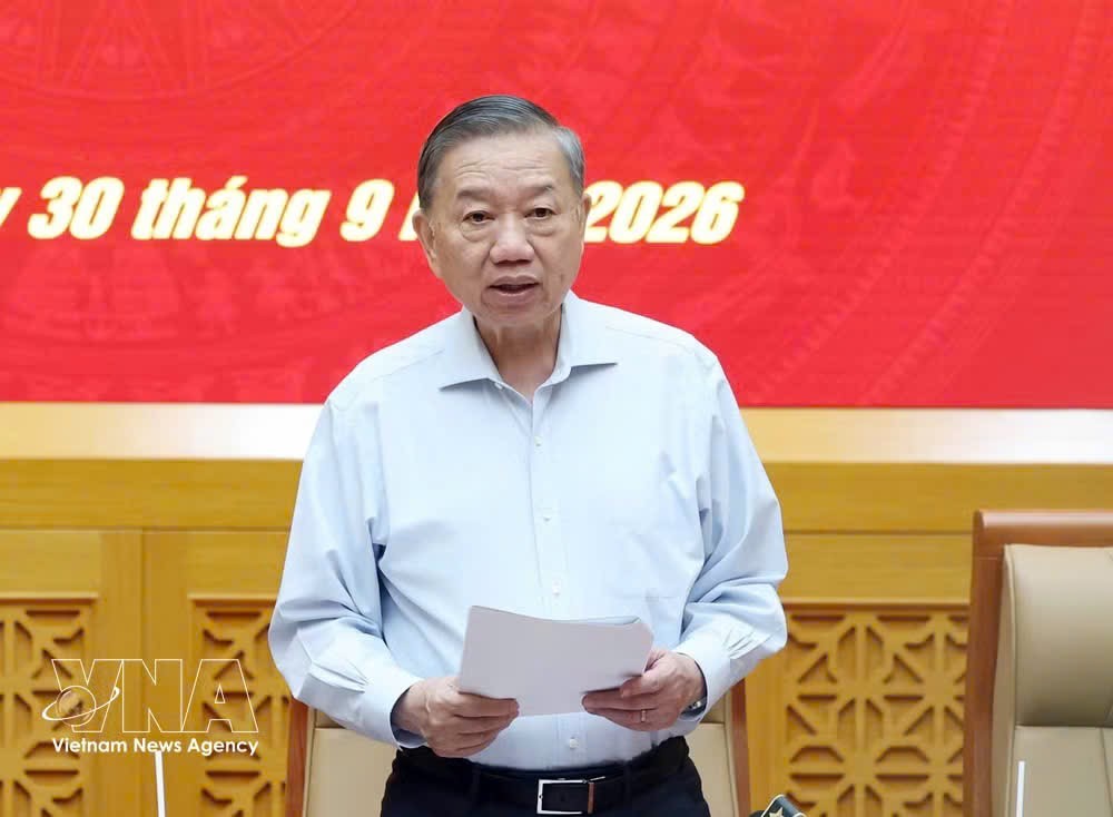 党中央总书记、国家主席苏林主持召开2025—2030年任期中央军委会议。图自越通社