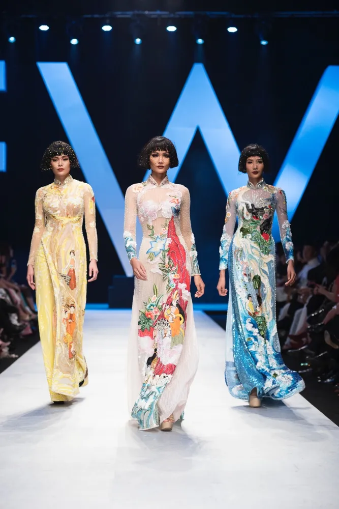 Thanh Hằng nắm tay Hà Hồ làm vedette cho bộ sưu tập của Công Trí ảnh 5