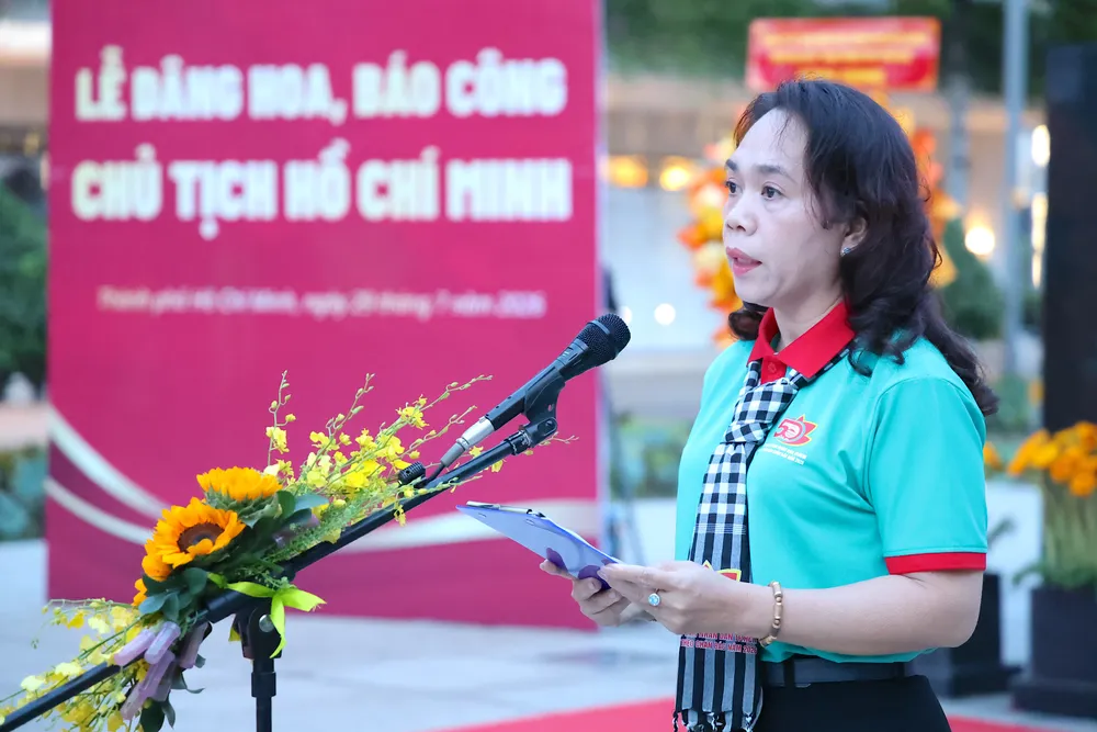 Đồng chí Nguyễn Thanh Xuân, Phó Bí thư Đảng ủy UBND TPHCM phát biểu tại buổi lễ. Ảnh: LÊ THOA.JPG