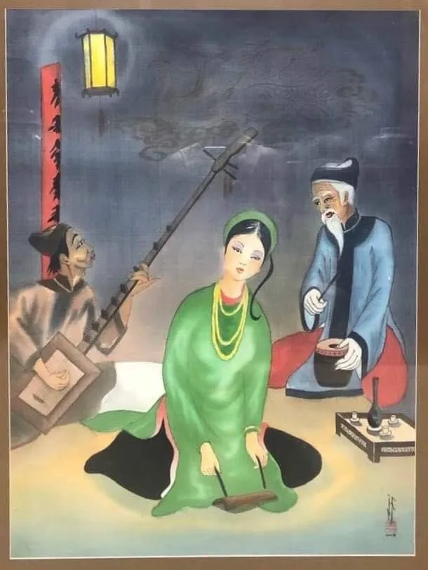 Một tác phẩm hội hoạ trưng bày trong triển lãm