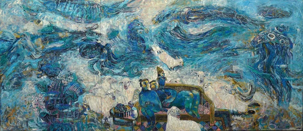 Một tác phẩm sơn mài của Đinh Văn Sơn Một tác phẩm sơn mài của Đinh Văn Sơn