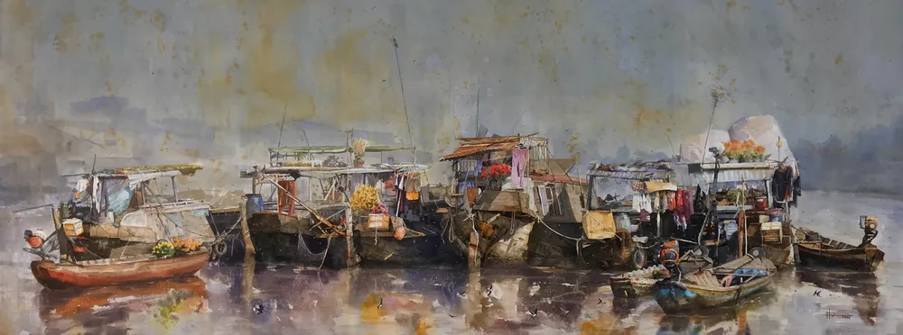 Tác phẩm của họa sĩ Hồ Hưng trưng bày trong triển lãm Tác phẩm của họa sĩ Hồ Hưng trưng bày trong triển lãm