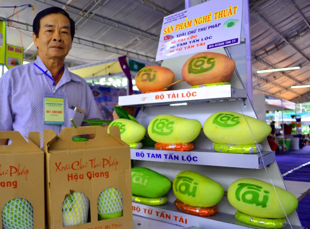 Trái cây tạo hình, hoa kiểng chuẩn bị ra phố chợ ở miền Tây ảnh 1