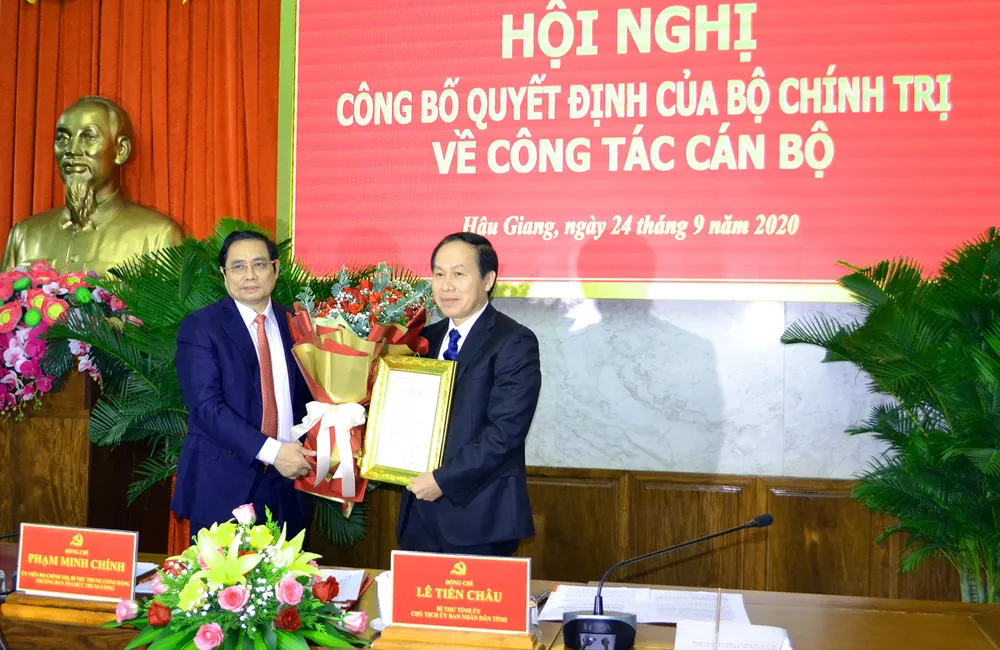 Bộ Chính trị chuẩn y đồng chí Lê Tiến Châu giữ chức Bí thư Tỉnh ủy Hậu Giang  ảnh 1