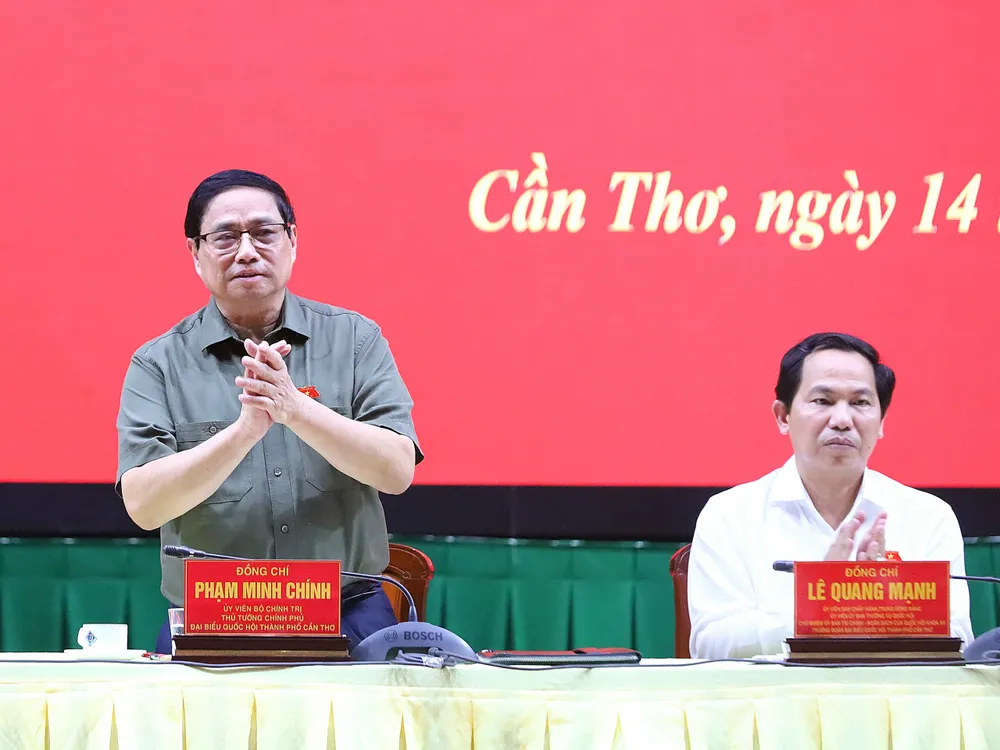 Thủ tướng Phạm Minh Chính tại buổi tiếp xúc cử tri TP Cần Thơ
