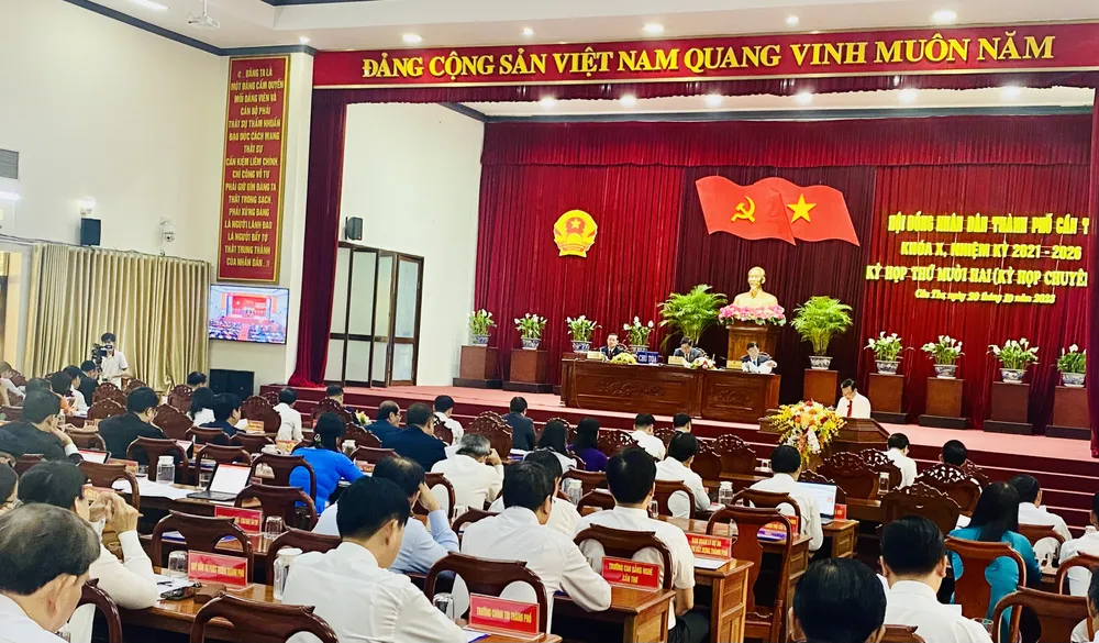 Quang cảnh kỳ họp HĐND TP Cần Thơ sáng 20-10