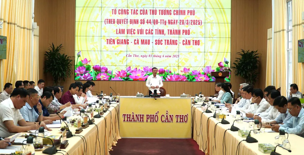 Đồng chí Đoàn Hồng Phong, Tổng Thanh tra Chính phủ phát biểu kết luận buổi làm việc