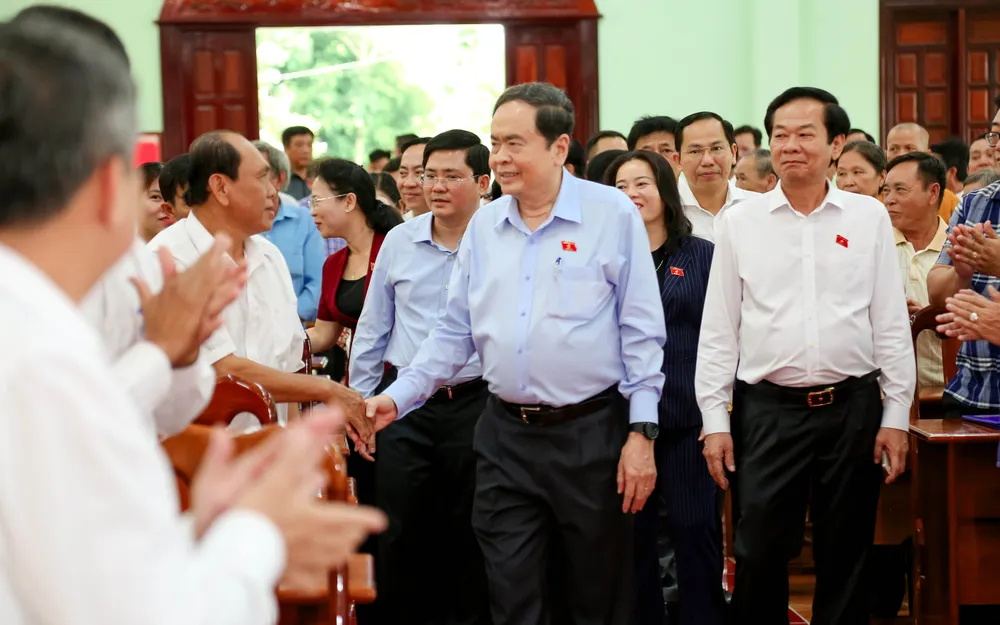 Chủ tịch Quốc hội Trần Thanh Mẫn tiếp xúc cử tri tại Vị Thủy, TP Cần Thơ