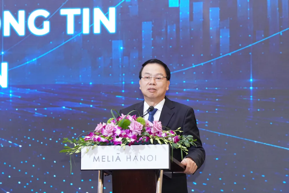 Thứ trưởng Bộ Tài chính Nguyễn Đức Chi phát biểu tại hội nghị. Ảnh: UBCKNN