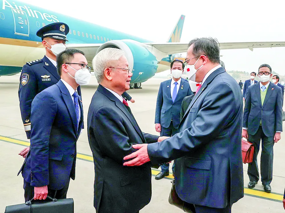 Tổng Bí thư Nguyễn Phú Trọng thăm chính thức CHND Trung Hoa: Lễ đón chính thức được tổ chức trọng thể tại Đại lễ đường Nhân dân Bắc Kinh ảnh 1