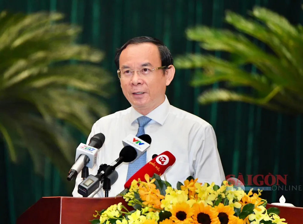 Đồng chí Nguyễn Văn Nên, Ủy viên Bộ Chính trị, Bí thư Thành ủy TPHCM. Ảnh: VIỆT DŨNG