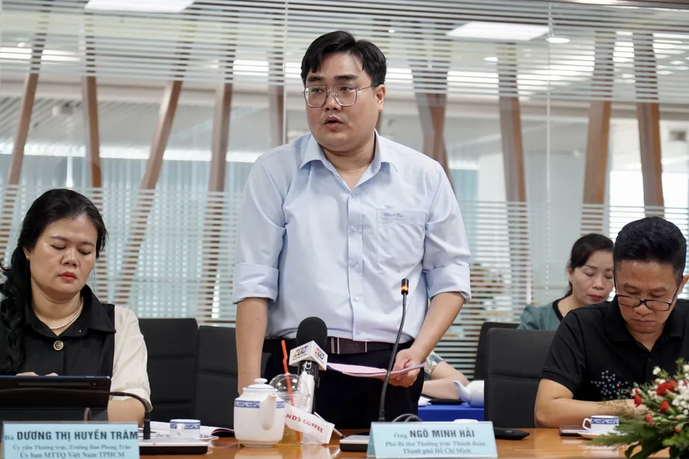 Anh Ngô Minh Hải, Phó Bí thư Thành đoàn TPHCM. Ảnh: HOÀNG HÙNG