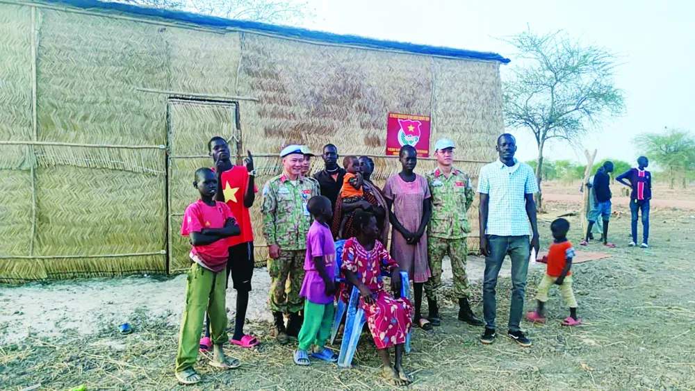 Căn nhà tình nghĩa được Đội công binh số 1 của Việt Nam dựng tặng người dân nghèo ở Abyei