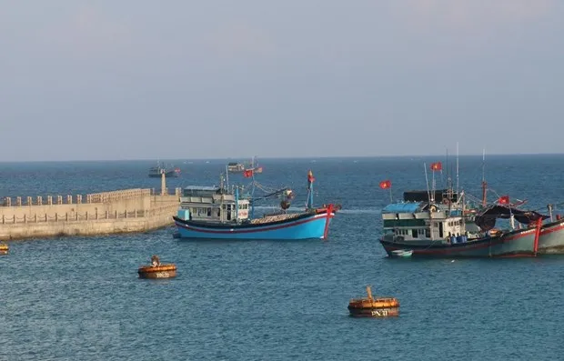 Âu tàu đảo Đá Tây A thuộc Trường Sa của Việt Nam. Ảnh: TTXVN 