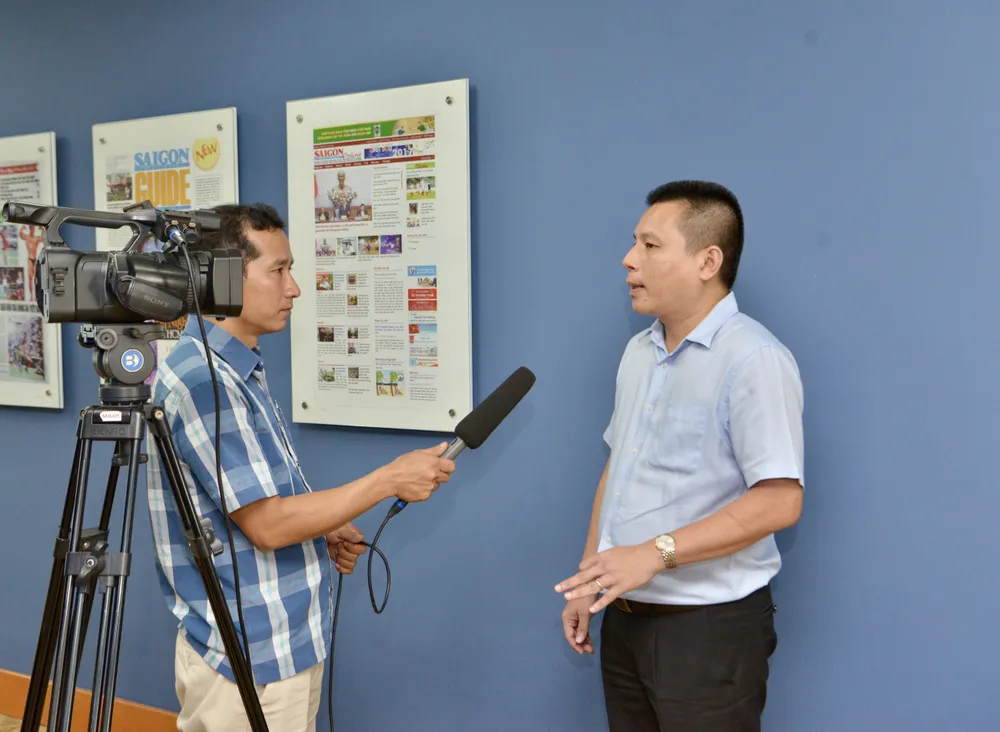 Ông Nguyễn Đức Huy tại buổi GLTT sáng 15-6. Ảnh: CAO THĂNG Ông Nguyễn Đức Huy tại buổi GLTT sáng 15-6. Ảnh: CAO THĂNG