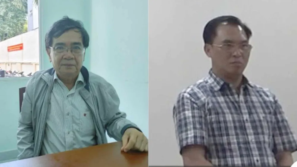 Ông Huỳnh Thế Năng (trái) và ông Đinh Trường Chinh