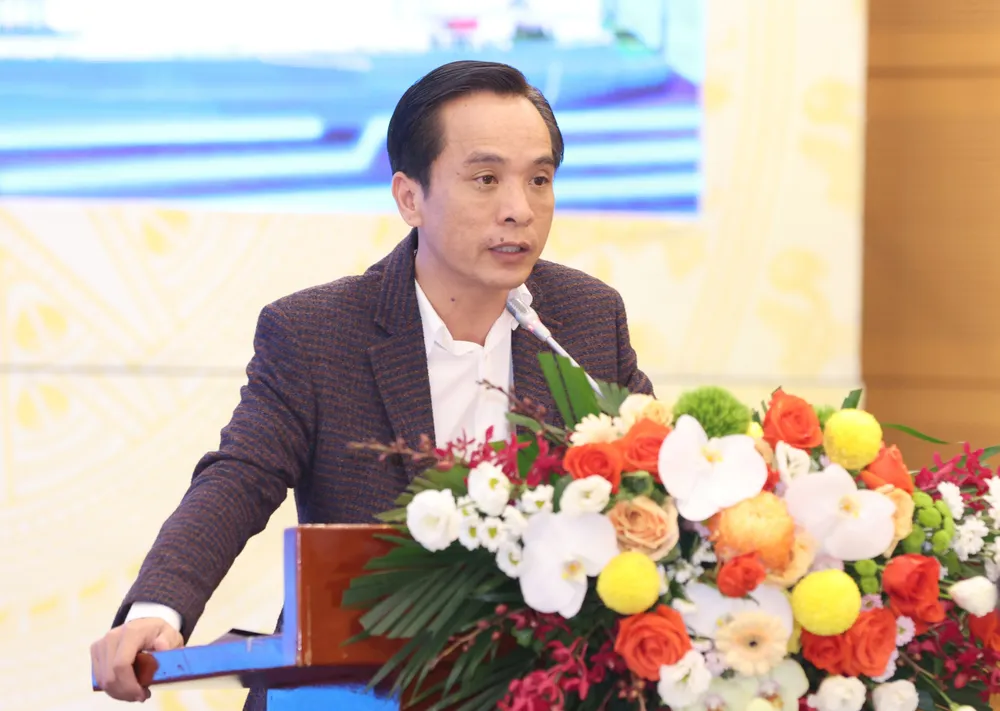 Phó Tổng giám đốc Tổng công ty Khí Việt Nam Huỳnh Quang Hải: "Chính phủ cần xây dựng các cơ chế chính sách liên quan đến cấp khí LNG tái hóa cho các nhà máy điện". Ảnh: QUANG PHÚC