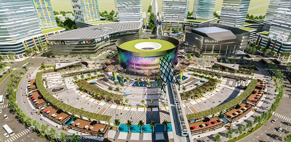 Phối cảnh khu phức hợp WTC ở trung tâm TP mới Bình Dương đang dần hình thành.jpg