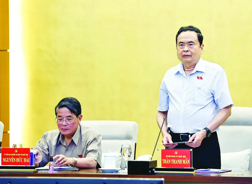 Chủ tịch Quốc hội Trần Thanh Mẫn phát biểu tại hội nghị