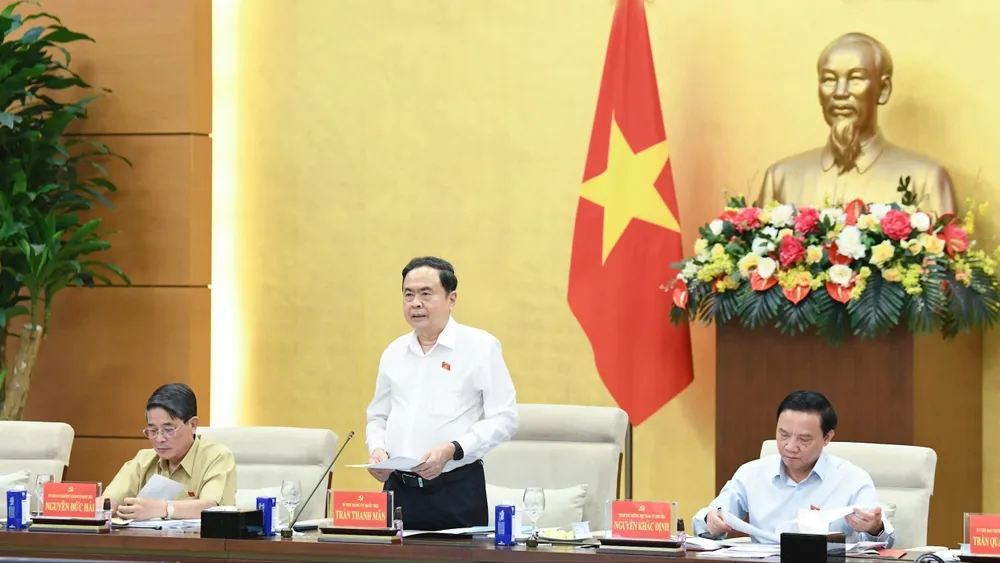 Bí thư Đảng ủy Quốc hội, Chủ tịch Quốc hội Trần Thanh Mẫn đã chủ trì Hội nghị của Ban Thường vụ Đảng ủy Quốc hội chiều 17-7