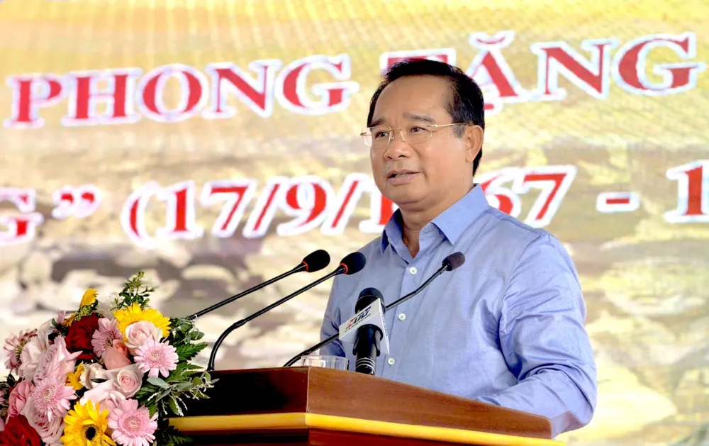 Chủ tịch UBND TPHCM Nguyễn Văn Được phát biểu tại buổi họp mặt