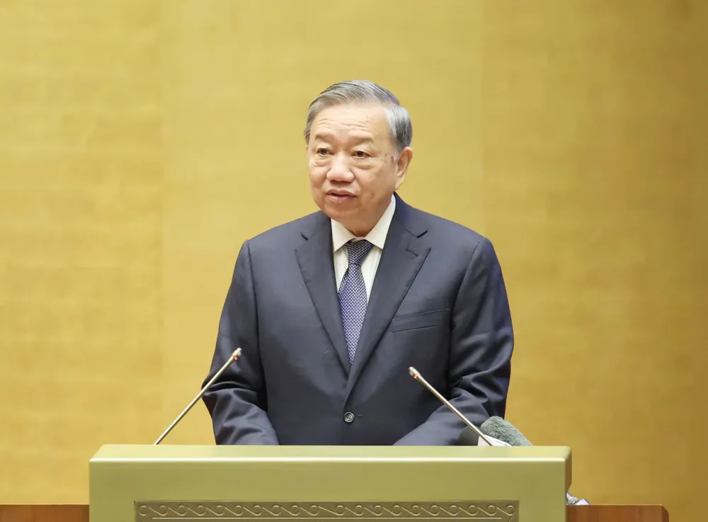 Tổng Bí thư Tô Lâm phát biểu chỉ đạo hội nghị, sáng 16-9. Ảnh: QUANG PHÚC