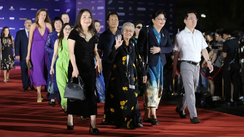 Các nghệ sĩ trong và ngoài nước tại Liên hoan phim Quốc tế TPHCM lần thứ 1 (năm 2024). Ảnh: DŨNG PHƯƠNG 