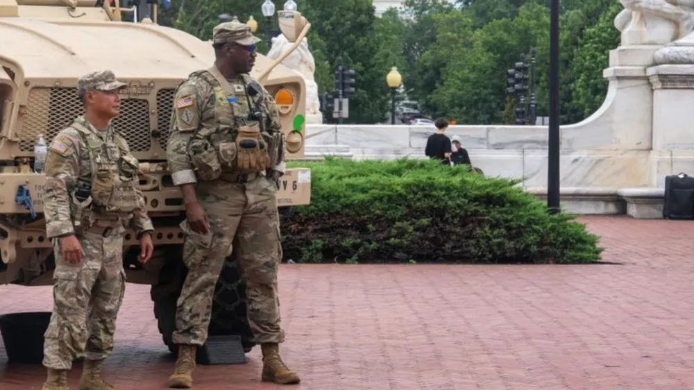 THX: Các thành viên Lực lượng Vệ binh Quốc gia Mỹ tuần tra tại thủ đô Washington D.C