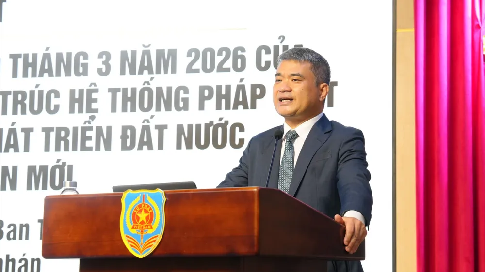 Thứ trưởng Bộ Tư pháp Nguyễn Thanh Tú kết luận hội nghị