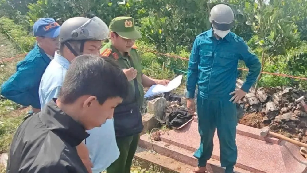 Lực lượng chức năng tại hiện trường